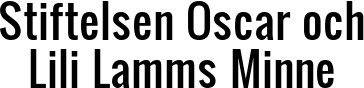 stiftelsen oscar och lili lamms minne logo